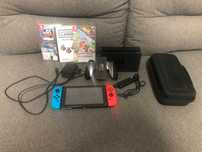 Nintendo Switch – Konsola do gier + futerał + 19 oryginalnych gier