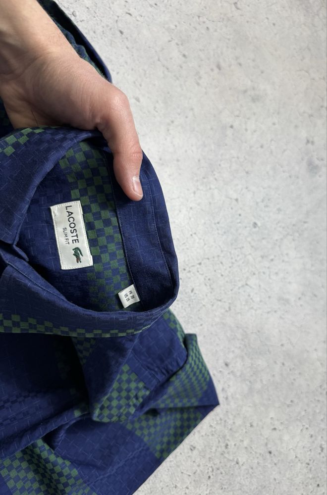 Мужская Рубашка На Пуговицах Lacoste Оригинал Идеал Размер S-M