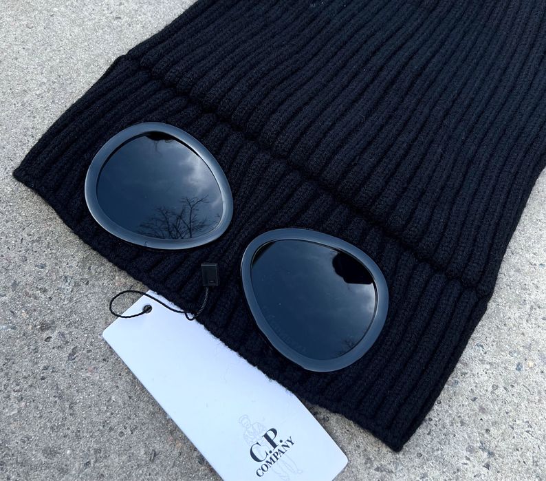 Шапка чоловіча Шапка CP Company Шапка чорна Шапка вязана СиПи компани