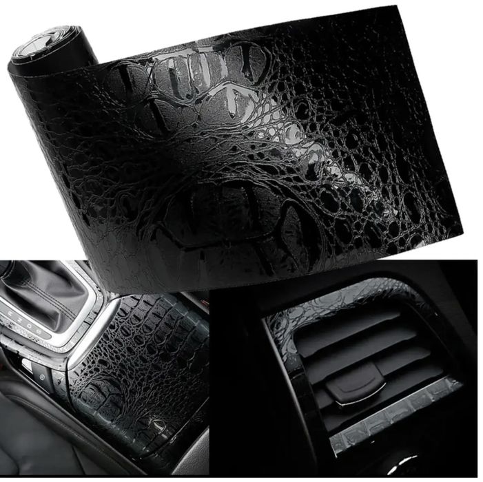 Вінілова авто-плівка 3D під шкіру крокодила самоклеюча CONGSHANG