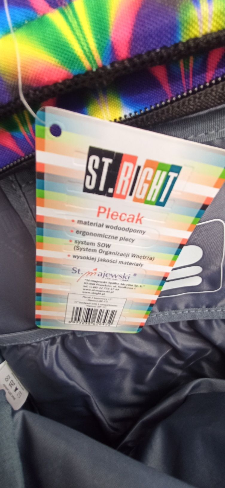 Nowy plecak ST.RIGHT St. majewski 25L HIPNOZĄ BP-57