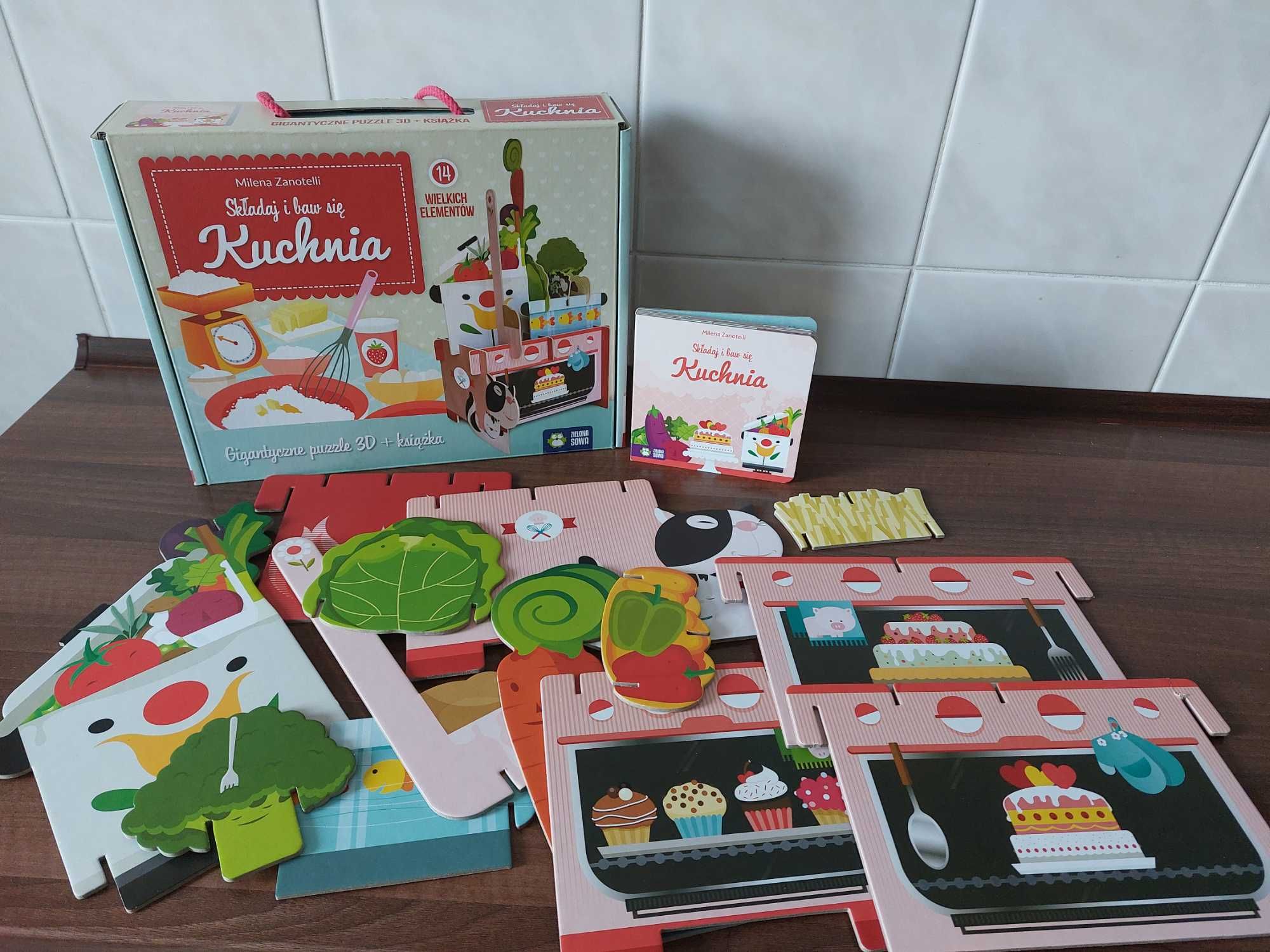Kuchnia Składaj i baw się Puzzle 3D + Książka 4+