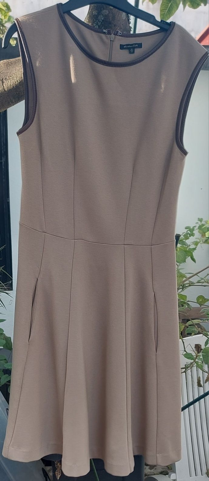 Vestido bege marca massimu dutti