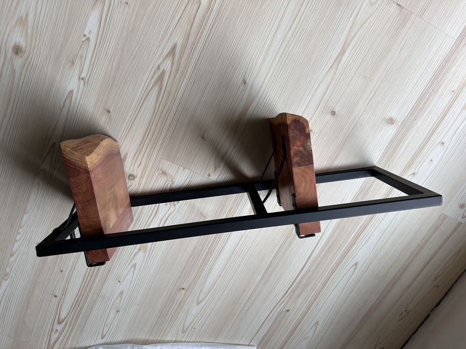 Półka loft stal + drewno akacjowe