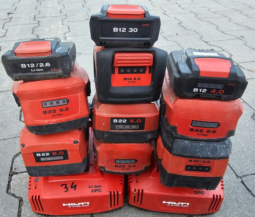 Bateria akumulator Hilti B22 B36 B12 5.2 8.0 NURON ładowarka C4/36-350
