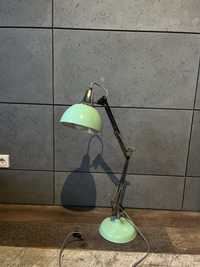 lampa lampka na biurko biurowa retro na kablu z kloszem prosta metal