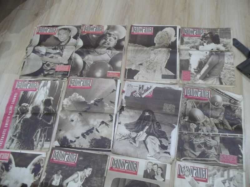 stara gazeta zestaw Panorama lata 1951 r różne lata 18 szt