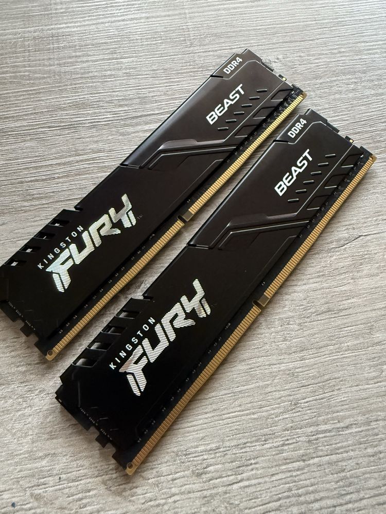 Оперативна памʼять DDR4 16gb(2x8) 3600MHz CL17 Kingston FURY Beast