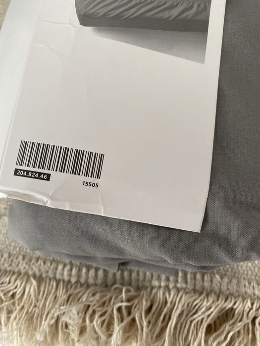 Ikea DVALA prześcieradło 140 x200 cm szare