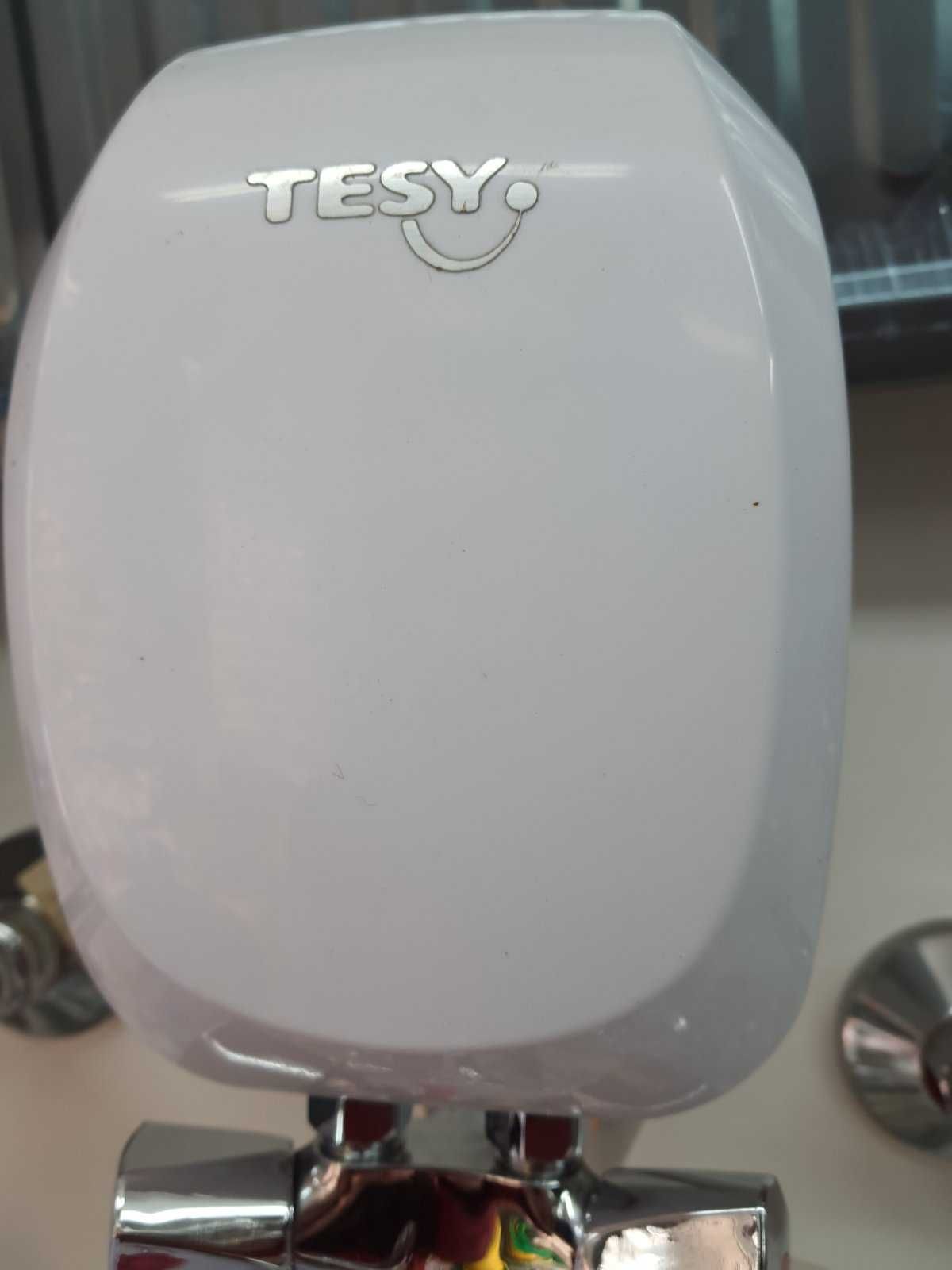 Проточный смеситель TESY настенный с изливом 5кВт