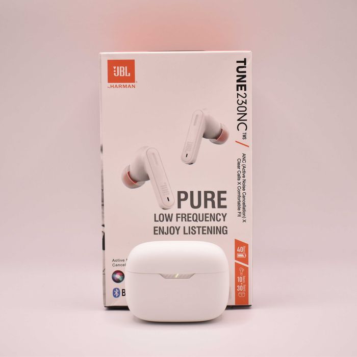 JBL Tune 230NC TWS – Nowe, aktywna redukcja szumów, biały kolor!
