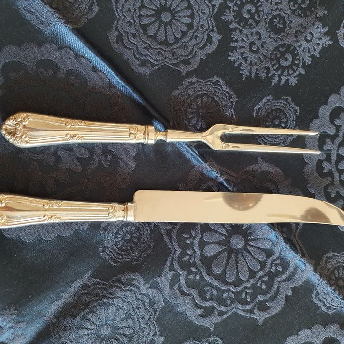 Talher para Trinchar Carne banhado a prata