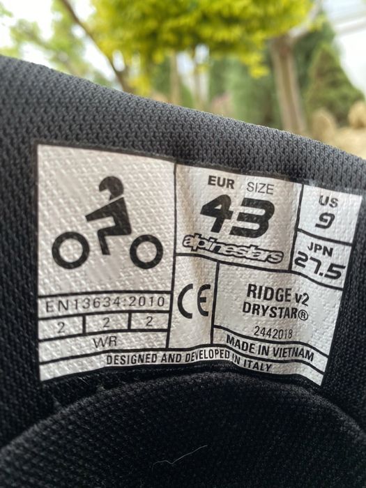 Продам новые Мотоботы Alpinestars Ridge V2  DryStar 43 размер 27,5