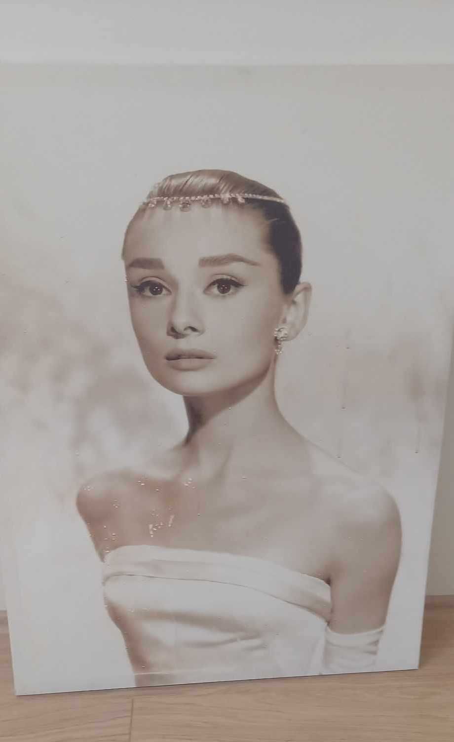 Obraz Audrey Hepburn 60 x 80 cm na płótnie