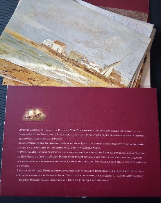 coleção 14 postais António Nobre (comemorativa do centenário da morte