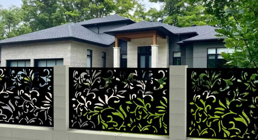 Ogrodzenie brama panel przęsło panelowe wycinane laserowo ozdobne CNC