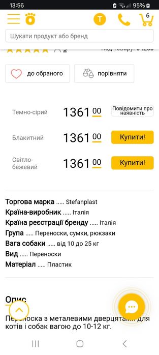 Переноска доя собак Stefanplast ІТАЛІЯ