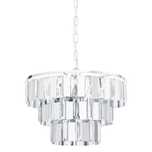 Lampa wisząca sufitowa kryształowa EGLO ERSEKA chrom loft salon kuchni