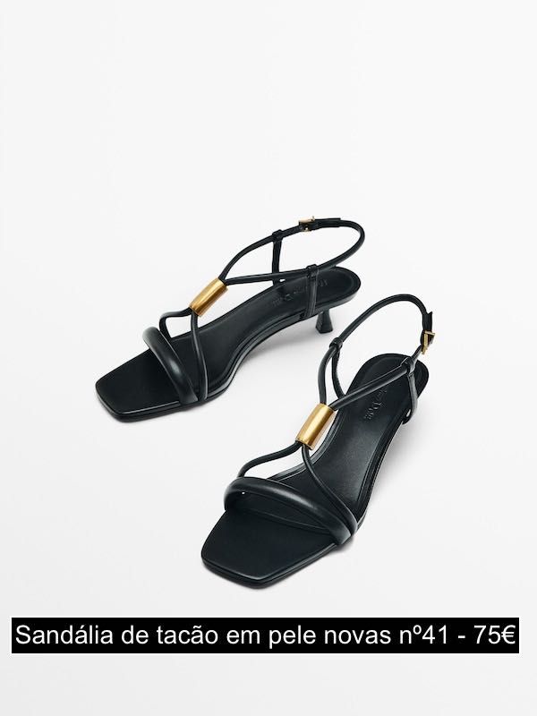 Sandálias em pele novas Massimo Dutti Nº41