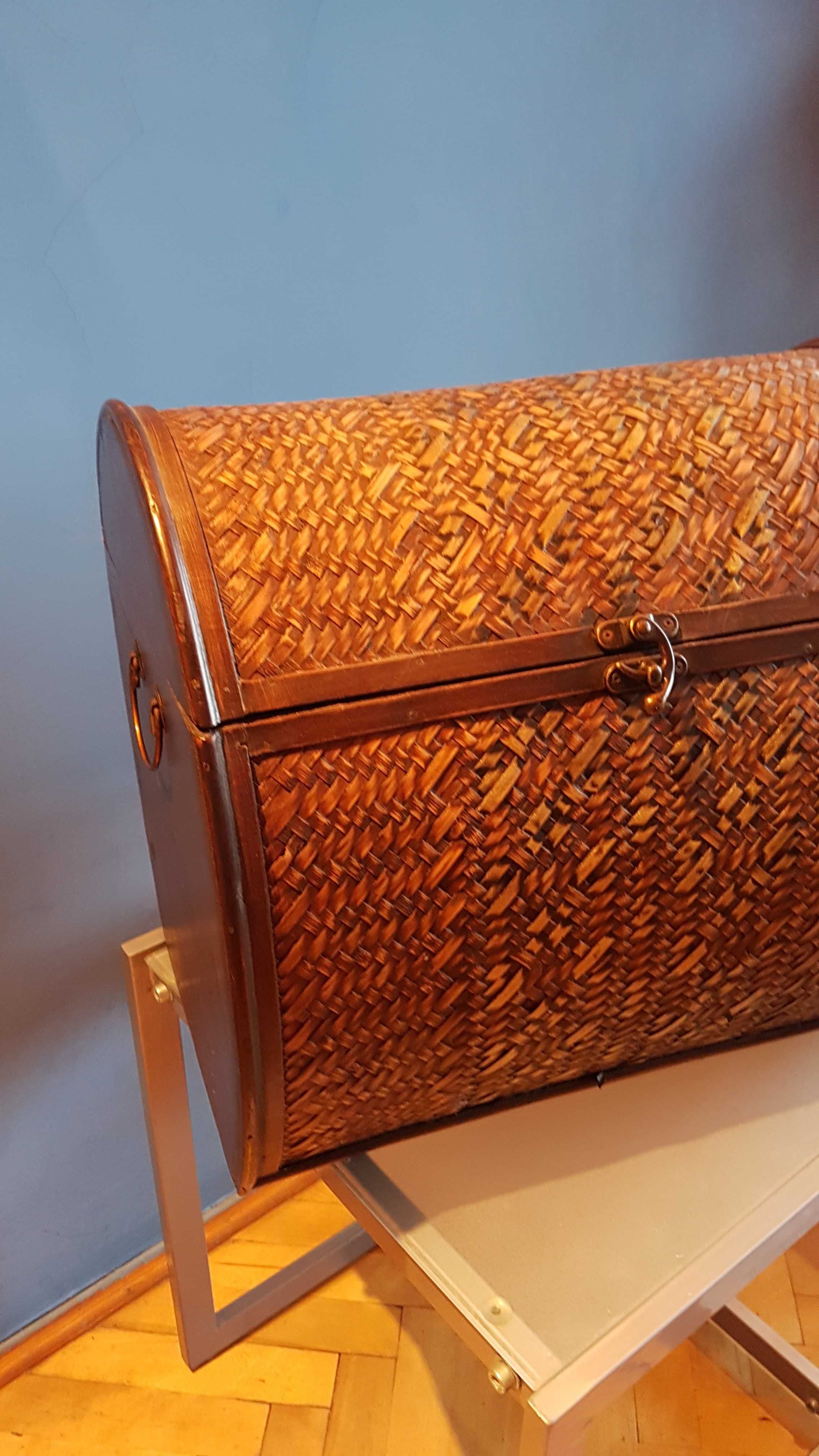 Skrzynia Kufer Kuferek Kosz rattan rattanowa
