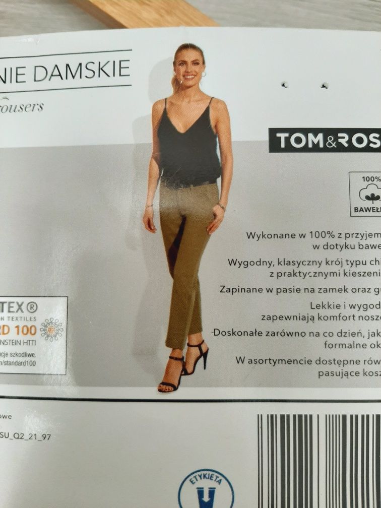 NOWE spodnie chino Tom&Rose r. S