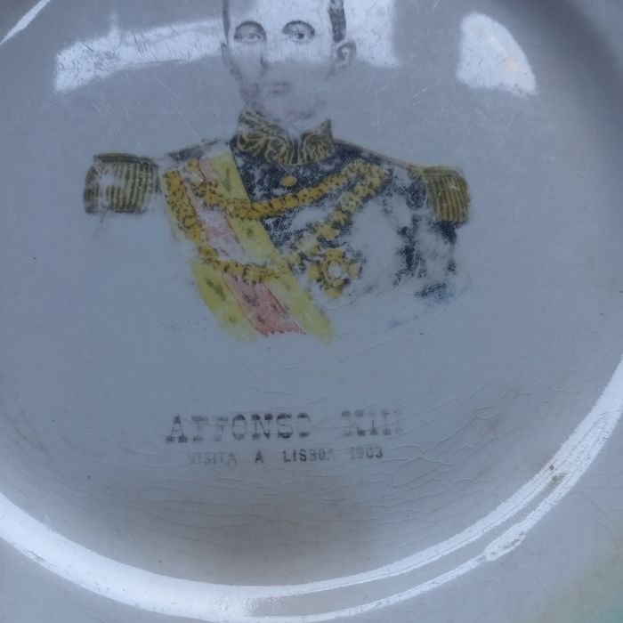 Prato raro louça Sacavém affonso 13 visita a lisboa 1903