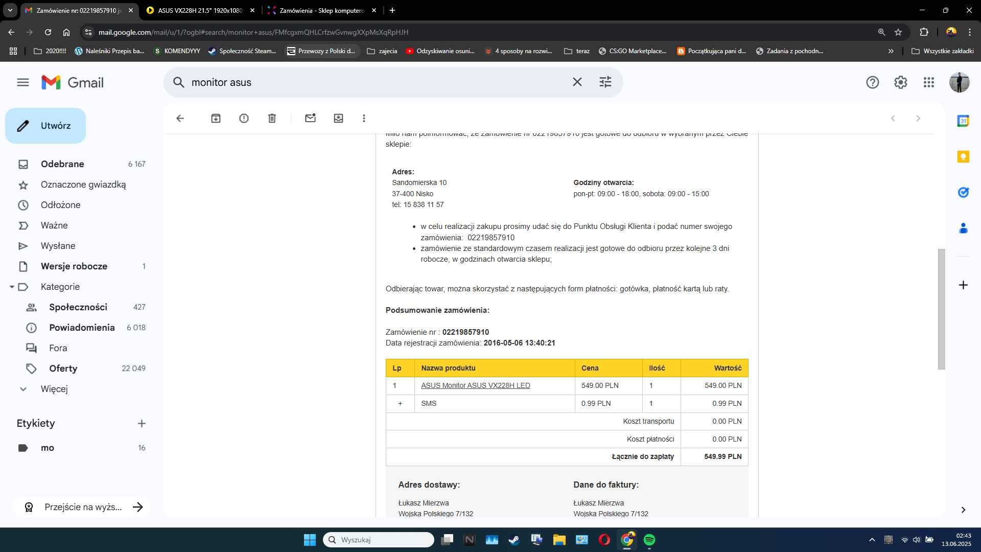 Sprzedam komputer Rzeszów plus monitor