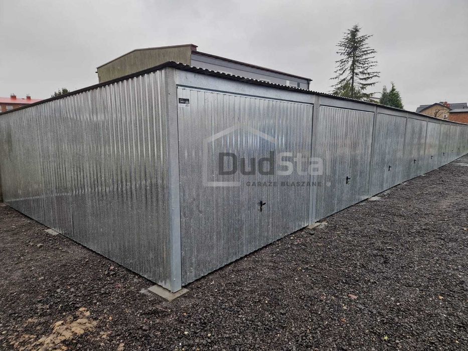 Garaż blaszany 8x6 Antracyt Konstrukcja Profil Ocynkowany