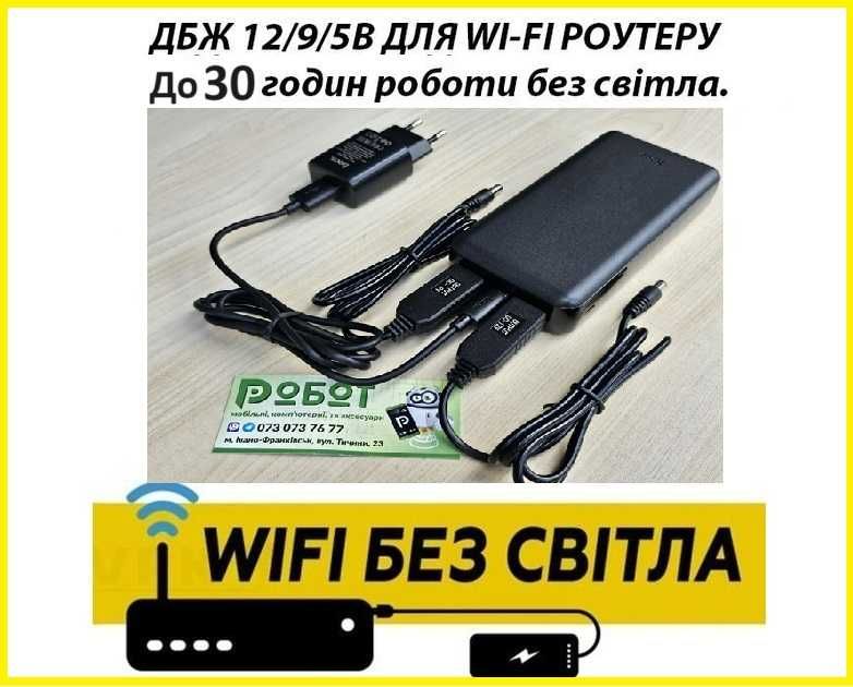 ДБЖ для Wi-Fi 20000mAh mini UPS HOCO для роутера УПС ибп БЕЗПЕРЕБІЙНИК