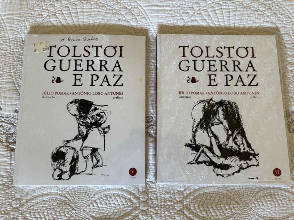 Coleção Guerra e Paz com ilustrações de Júlio Pomar