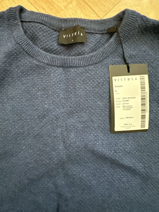Sweter vistula niebieski nowy