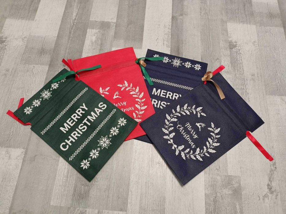 Torby świąteczne na prezenty Ekologiczne Worki Prezentowe worki