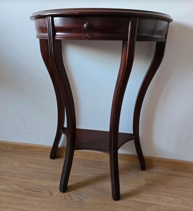 Mesa meia lua em madeira