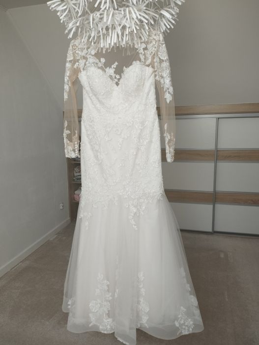 Sincerity suknia ślubna z trenem kolor ivory, nude 40-42