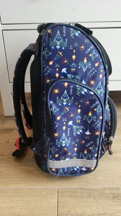 Tornister dla chłopca 1-3 Derform GAME ergonomiczny A4 odblaski kies