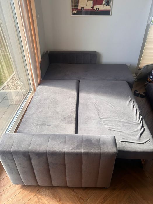 Narożnik rozkładany szary