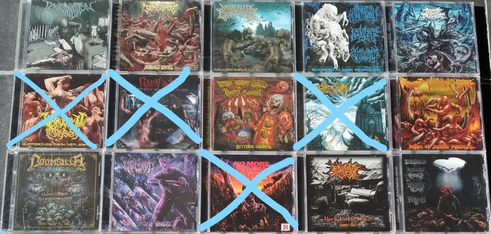 Lote de CDs Novos de Slam / Brutal Death Metal / Grind (4€ cada)