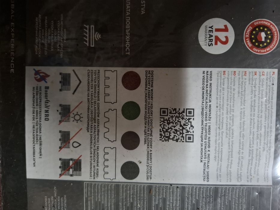 Gonty bitumiczne nowe matizol 3,85 m2