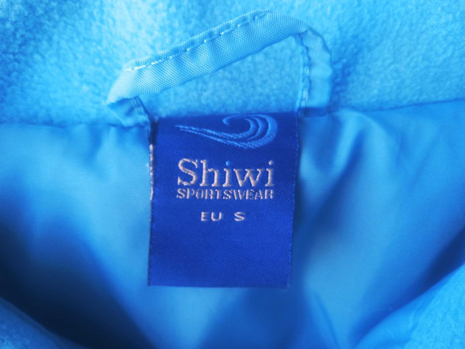 Мужская толстовка флисовая SHIWI, голубая, на подкладке, на молнии.