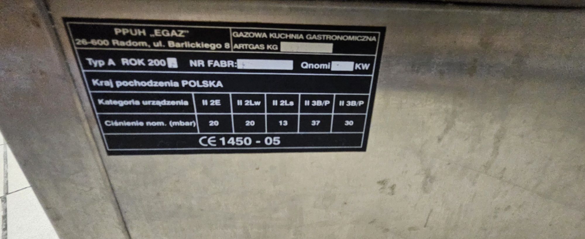 Taboret gazowy dwupalnikowy