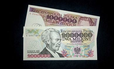 Banknoty PRL 2.000.000 i 1.000.000 UNC