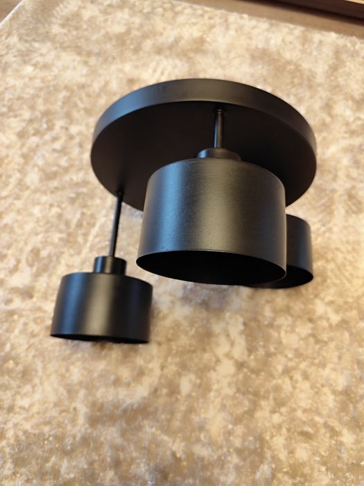 Żyrandol lampa 3 punkty czarny mat