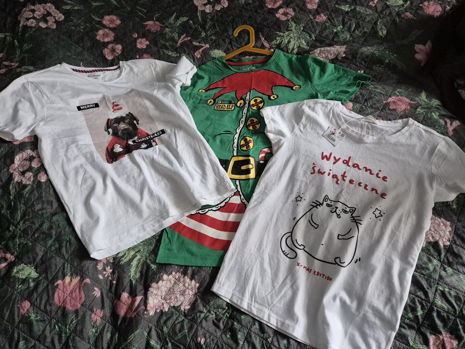 tshirt bluzka świąteczna  Reserved 152/158 XS elf