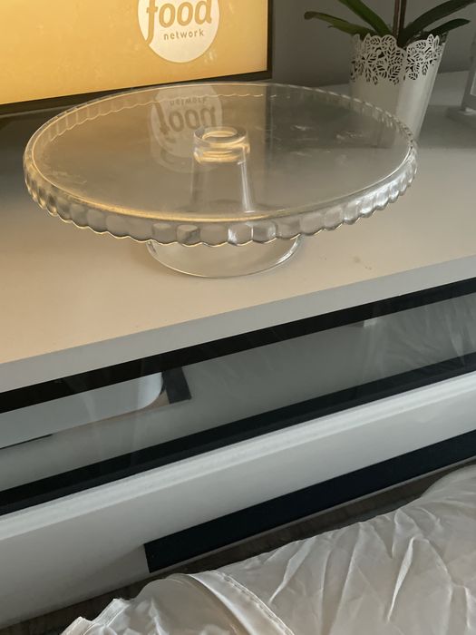 tortownica patera jednopoziomowa przezroczysta