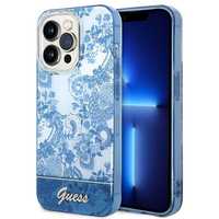 Etui Guess Porcelain Collection iPhone 14 Pro 6,1" Niebieskie