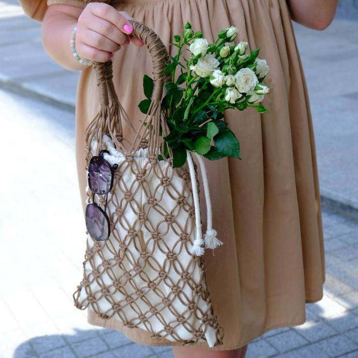 Трендова літня сумка макраме ручної роботи