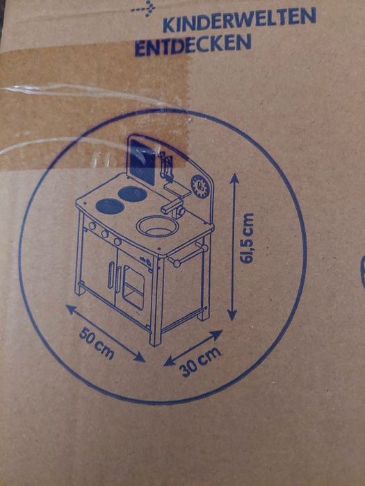 Дитяча велика ігрова деревяна кухня, рожевий колір , бренд roba нова