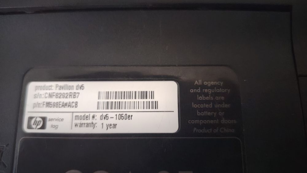 Ноутбук hp pavilion dv5 под разборку