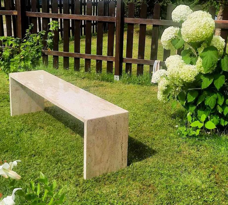 Ławka z granitu do ogrodu lub na taras