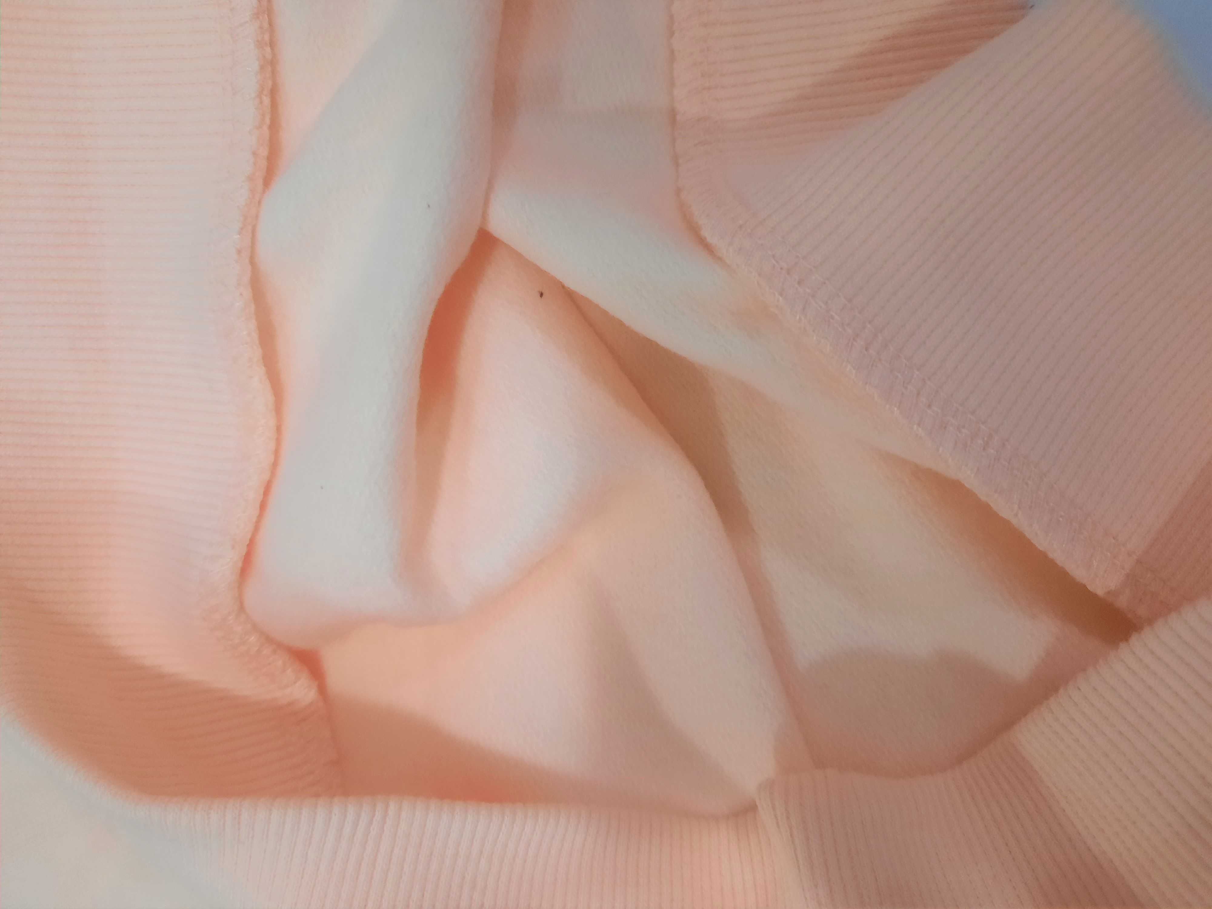 Bluza ocieplana brzoskwiniowa morelowa C&A Palomino roz122 złoty napis